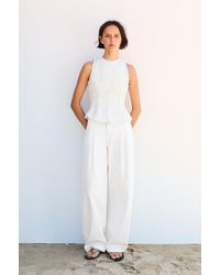 Pull&Bear - Denim Peplum Top - Lyst