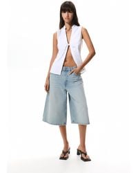 Pull&Bear - Baggy Jorts Mit Tiefem Bund - Lyst