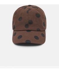 Pull&Bear - Braune Mütze Mit Tupfen - Lyst