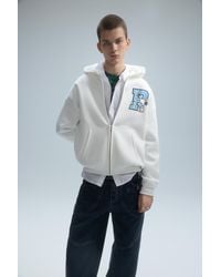 Pull&Bear - Peanuts Zip-Up Hoodie - Lyst