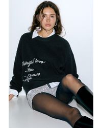 Pull&Bear - Text Sweater - Lyst