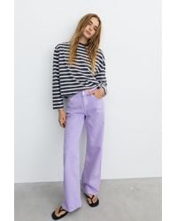 Pull&Bear - High-Waisted Wide-Leg Jeans - Lyst