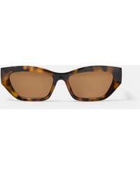 Pull&Bear - Tortoiseshell-Effect Cat Eye Sunglasses - Lyst