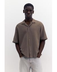 Pull&Bear - Terrycloth Short Sleeve Shirt - Lyst
