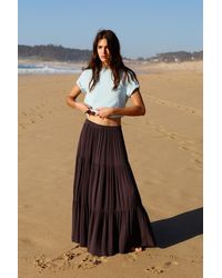 Pull&Bear - Flowy Paneled Midi Skirt - Lyst