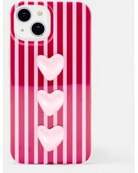 Pull&Bear - Striped Heart Iphone Case - Lyst