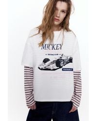 Pull&Bear - Disney X F1 Mickey T-Shirt - Lyst