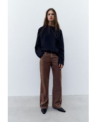 Pull&Bear - High-Waist Wide Straight-Leg Jeans - Lyst
