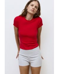 Pull&Bear - Short Sleeve Fitted T-Shirt - Lyst