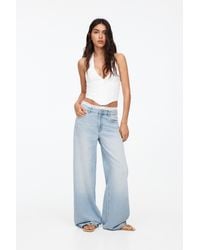 Pull&Bear - Baggy Jeans With Waistband Detail - Lyst