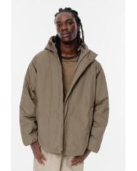 Pull&Bear - Gesteppter Regenmantel Mit Kapuze - Lyst
