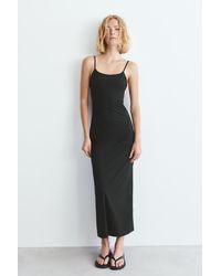 Pull&Bear - Robe Midi À Bretelles En Polyamide - Lyst