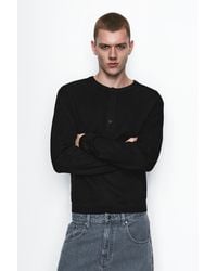 Pull&Bear - Henley Collar Jumper - Lyst