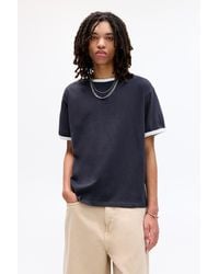Pull&Bear - Shirt Mit Kontrasten Und Rippenmuster - Lyst