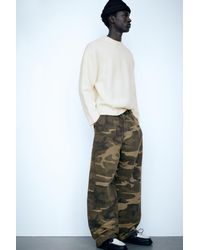 Pull&Bear - Baggy Chino Met Print - Lyst