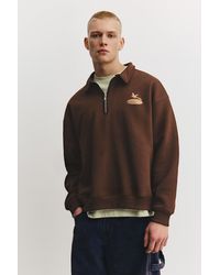 Pull&Bear - Long Sleeve Polo Collar Graphic Sweatshirt - Lyst