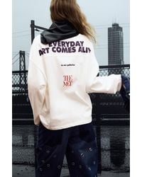 Pull&Bear - Weißes T-Shirt The Met - Lyst