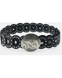 Pull&Bear - Faux Leather Belt With Circles - Lyst