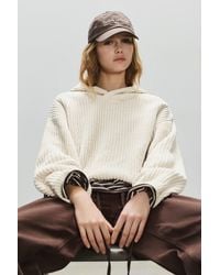 Pull&Bear - Chenille Hooded Sweater - Lyst