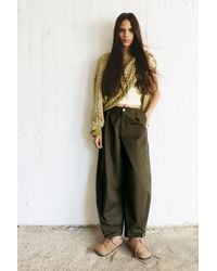 Pull&Bear - Faux Shearling Leather Lace-Up Clogs - Lyst