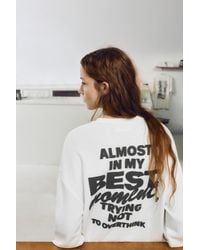 Pull&Bear - Long Sleeve Slogan T-Shirt - Lyst