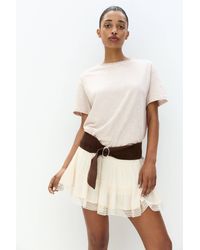 Pull&Bear - T-Shirt Mit Unvernähtem Saum - Lyst
