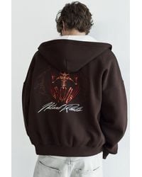 Pull&Bear - Sweat À Capuche Zippé Graphique - Lyst