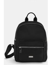 Pull&Bear - Schwarzer Mini-Rucksack Aus Nylon - Lyst