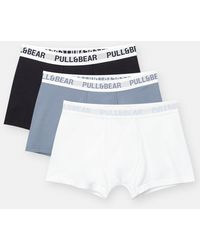 Pull&Bear - Pack 3 Boxers Taille Bleu Clair - Lyst