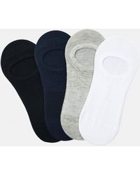 Pull&Bear - 4-Pack Korte Sokken - Lyst
