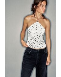 Pull&Bear - Satin Halter Top - Lyst