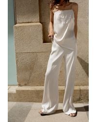 Pull&Bear - Straight-Leg Satin Trousers - Lyst