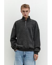 Pull&Bear - Stwd Quarter-Zip Sweatshirt - Lyst