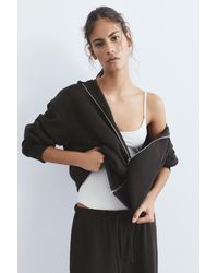 Pull&Bear - Felpa Con Cappuccio E Cerniera - Lyst