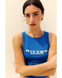 Pull&Bear - Slogan Tank Top - Lyst