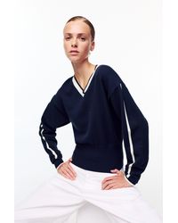 Pull&Bear - Pull Col En V Côtelé - Lyst