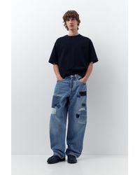 Pull&Bear - Baggy Patchwork Jeans - Lyst