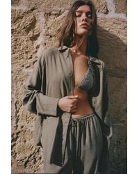 Pull&Bear - Rustic Linen Shirt - Lyst