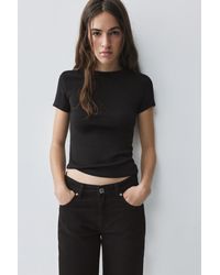 Pull&Bear - Fitted Short Sleeve T-Shirt - Lyst