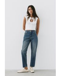 Pull&Bear - High-Waist Mom Jeans - Lyst