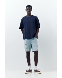 Pull&Bear - Ripped Denim Bermuda Shorts - Lyst