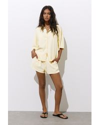 Pull&Bear - Linen Blend Shorts - Lyst