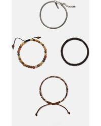 Pull&Bear - Set 4 Bracciali Con Perline - Lyst