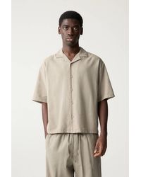 Pull&Bear - Kurzarmhemd Mit Leinen - Lyst
