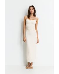 Pull&Bear - Rustikales Midikleid - Lyst