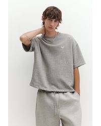 Pull&Bear - Short Sleeve Logo Sweatshirt - Lyst
