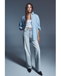 Pull&Bear - High-Waist Wide Straight-Leg Jeans - Lyst