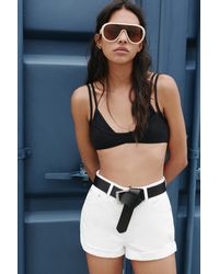 Pull&Bear - Short Jeans Mom Risvoltato - Lyst