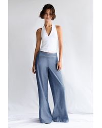 Pull&Bear - Wide-Leg Jeans With Studs - Lyst