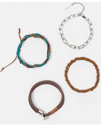 Pull&Bear - 4-Pack Gecombineerde Armbanden - Lyst